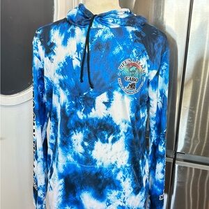 Cabo Blue Tie-Dye Men's Hoodie